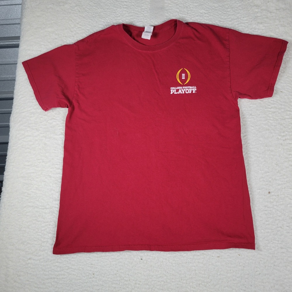 Gildan College Football Playoff T-Shirt Women Size M Red Short Sleeve Graphic T